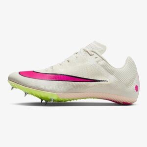 Nike Rival Sprint Youth Track Spikes Size 2.5 White Pink + Spike Wrench and Bag